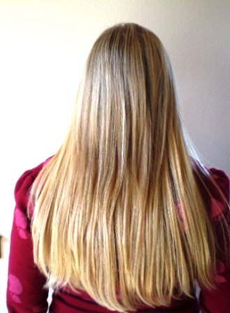 After Hair Extensions, Back View