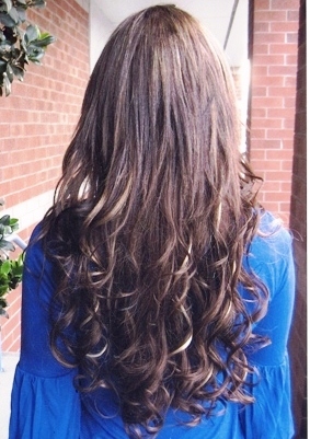 After Hair Extensions, Back View