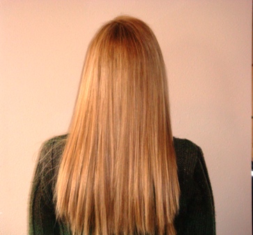 After Hair Extensions, Back View