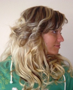 After Hair Extensions, Back View