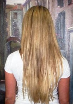 Before Hair Extensions, Back View