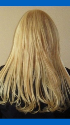 After Hair Extensions, Back View