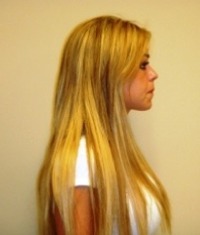 After Hair Extensions, Side View