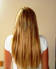 After Hair Extensions, Back View