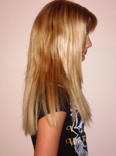 After Hair Extensions, Side View