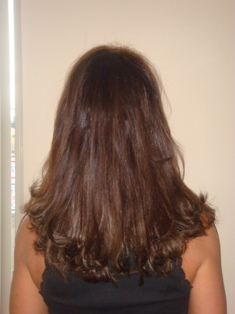 After Hair Extensions, Back View