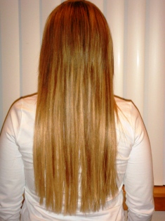 After Hair Extensions, Back View