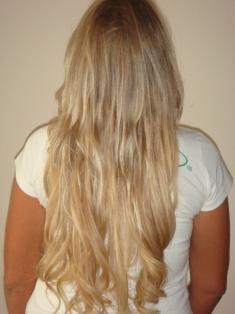 After Hair Extensions, Back View