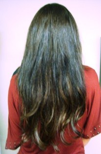 After Hair Extensions, Side View