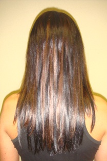 After Hair Extensions, Back View