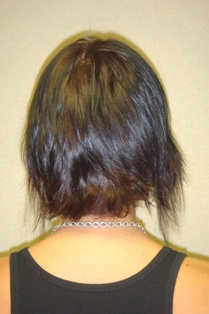 Before Hair Extensions, Back View