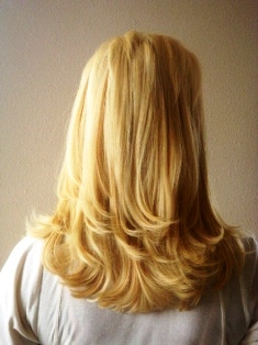 After Hair Extensions, Back View