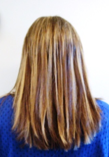 After Hair Extensions, Back View