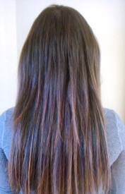 After Hair Extensions, Back View