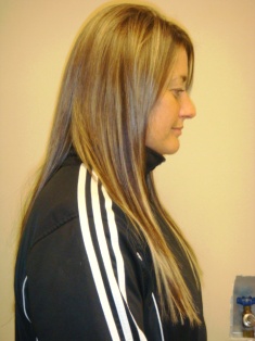 After Hair Extensions, Side View