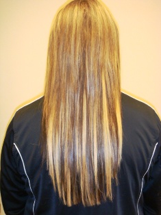 After Hair Extensions, Back View
