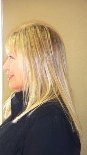 After Hair Extensions, Side View